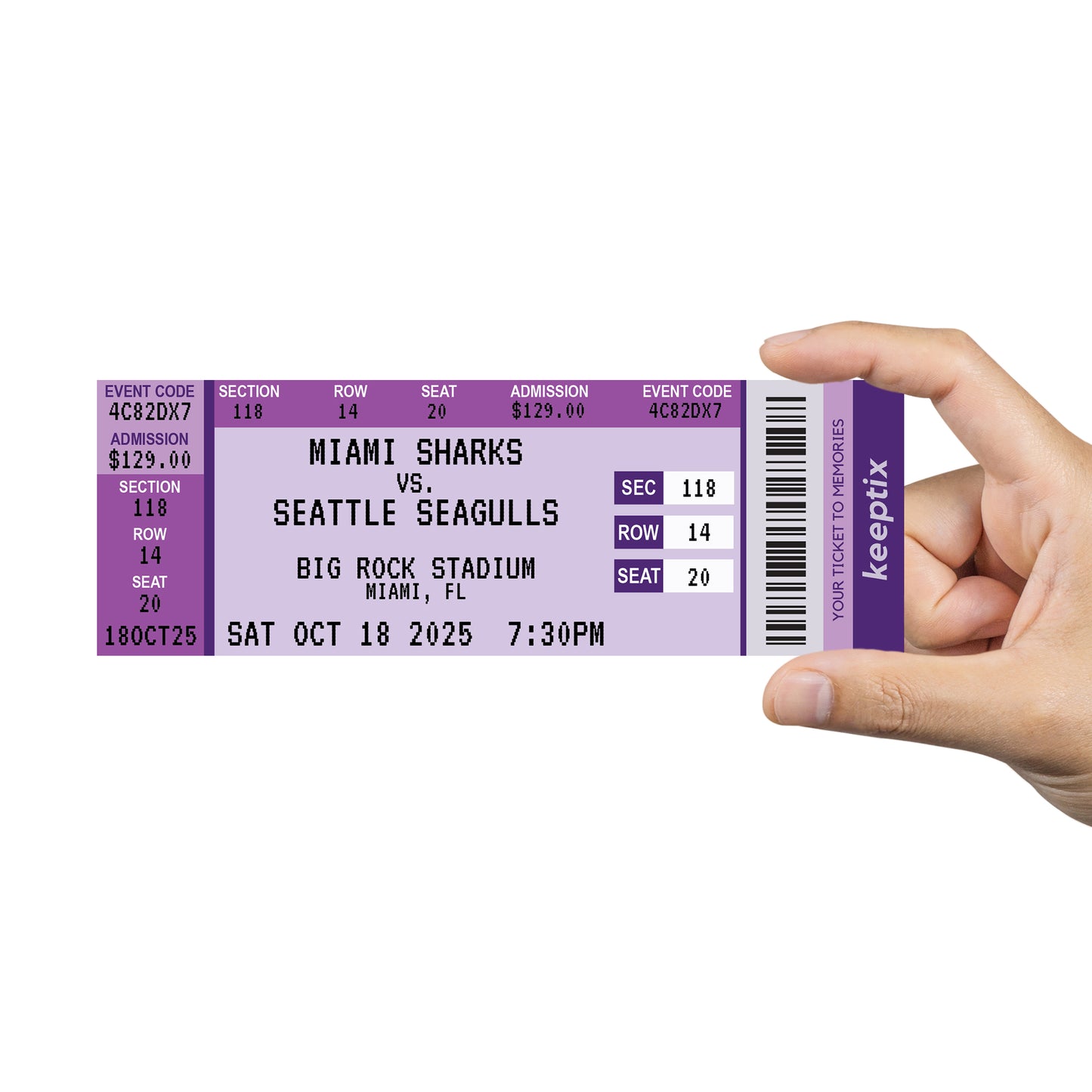 Personalized Sporting Event Ticket Stubs