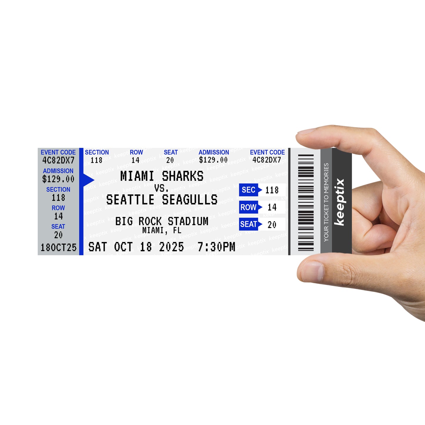 Personalized Sporting Event Ticket Stubs