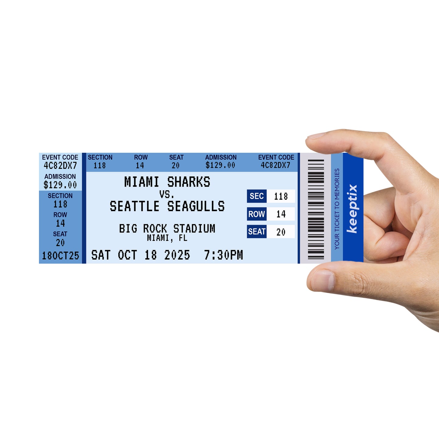 Personalized Sporting Event Ticket Stubs